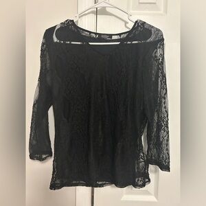 black lace top